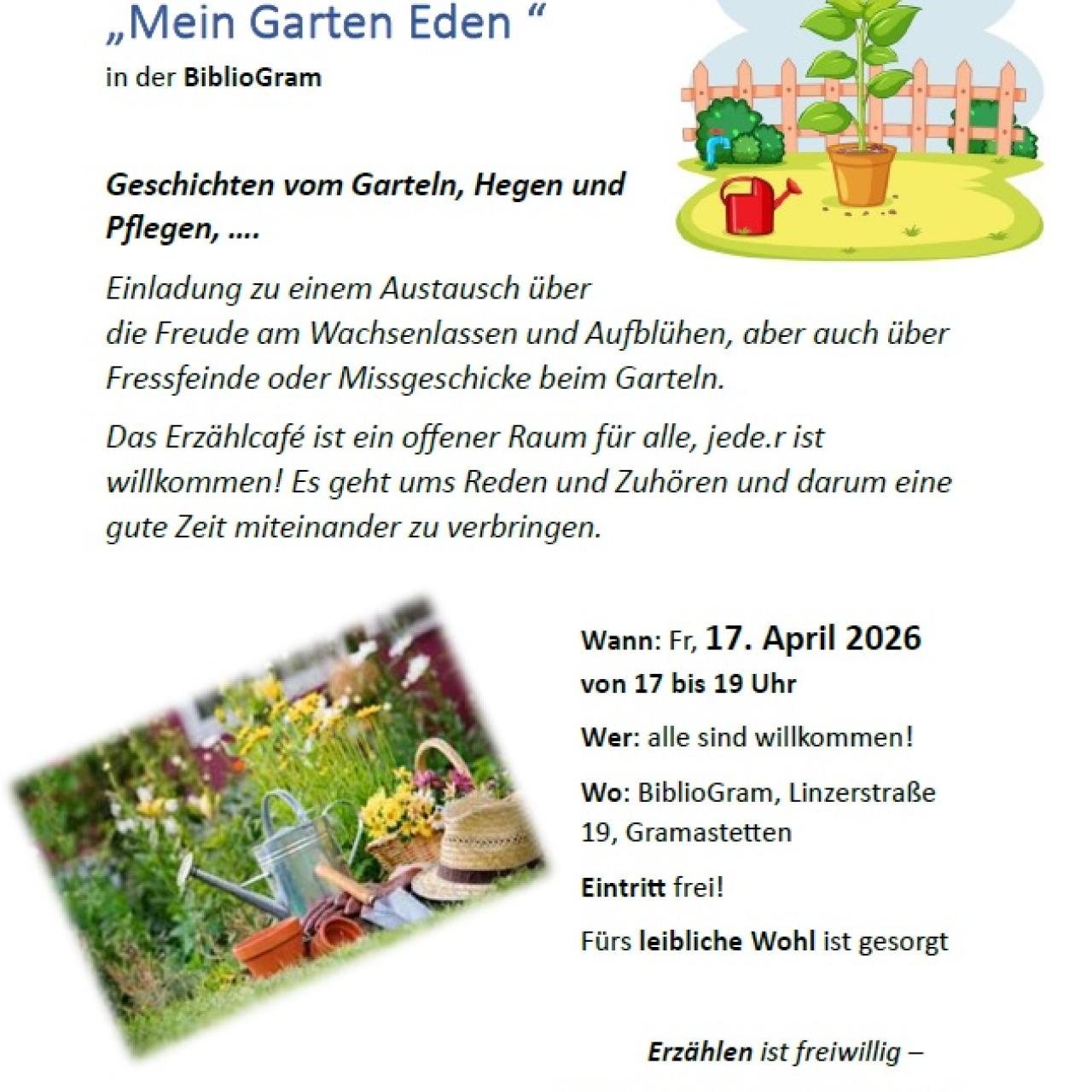 Erzählcafé "Mein Garten Eden"